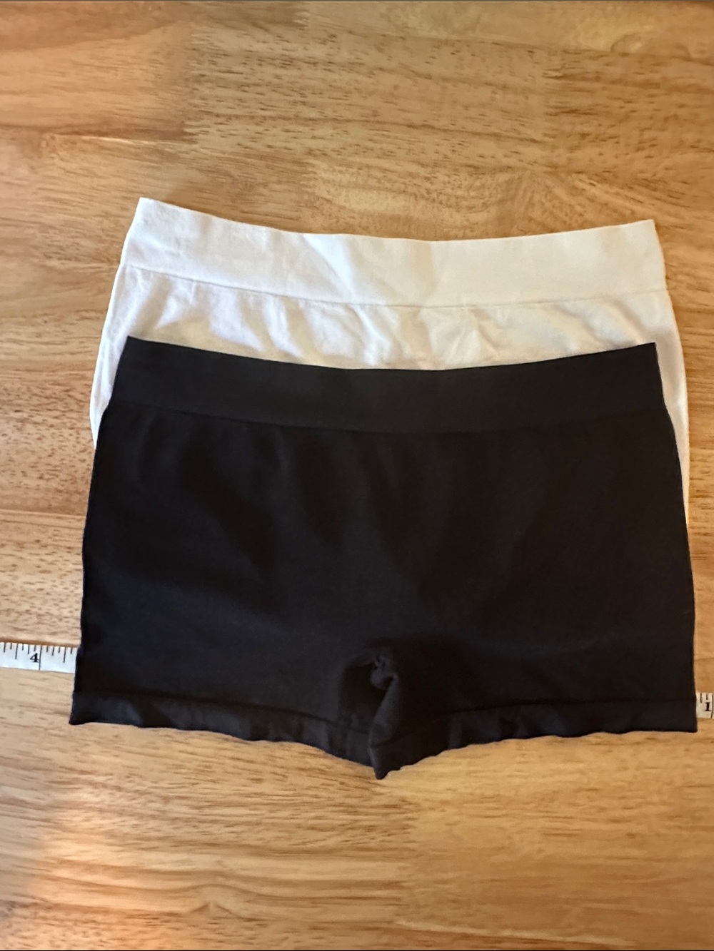QVC Breezies White and Black Boyshort Panties - 2 Pack